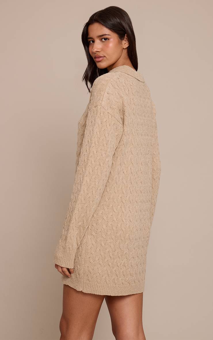 Avoine Robe Chemise Mini En Maille Bouclée Torsadée Tall