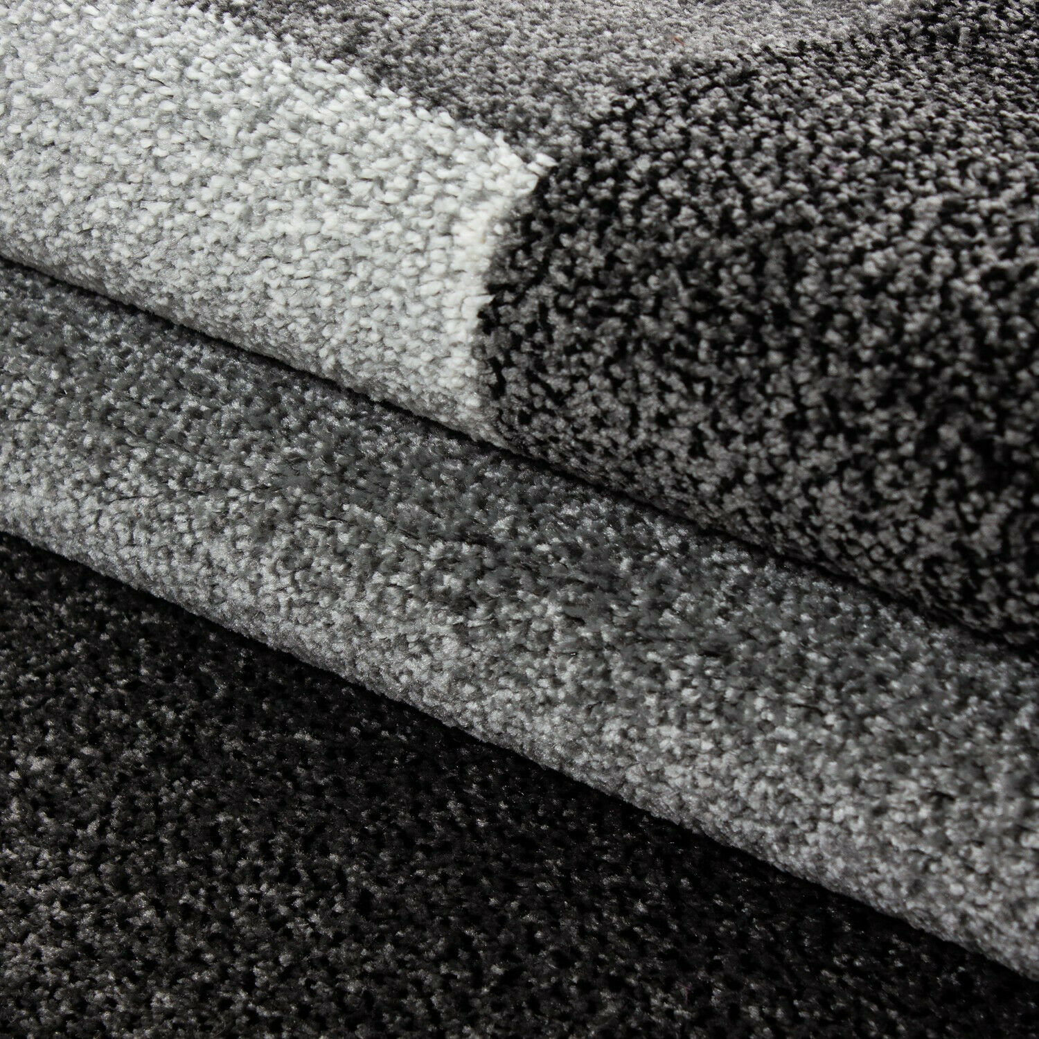 Stilvoller Designer-Kurzflorteppich mit kariertem Design – Rechteckiger Teppich