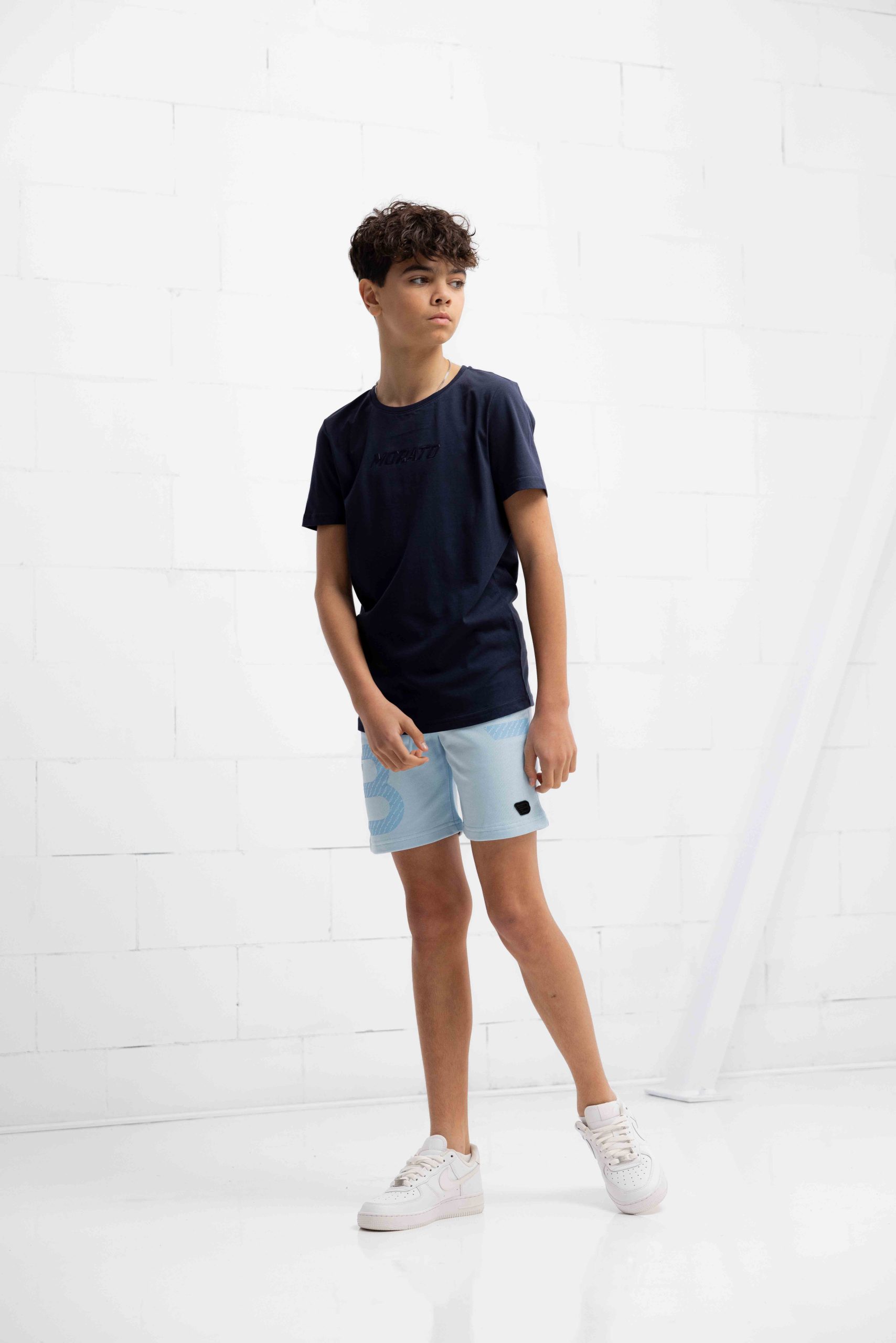 Ballin Amsterdam Logo Shorts Kids Lichtblauw