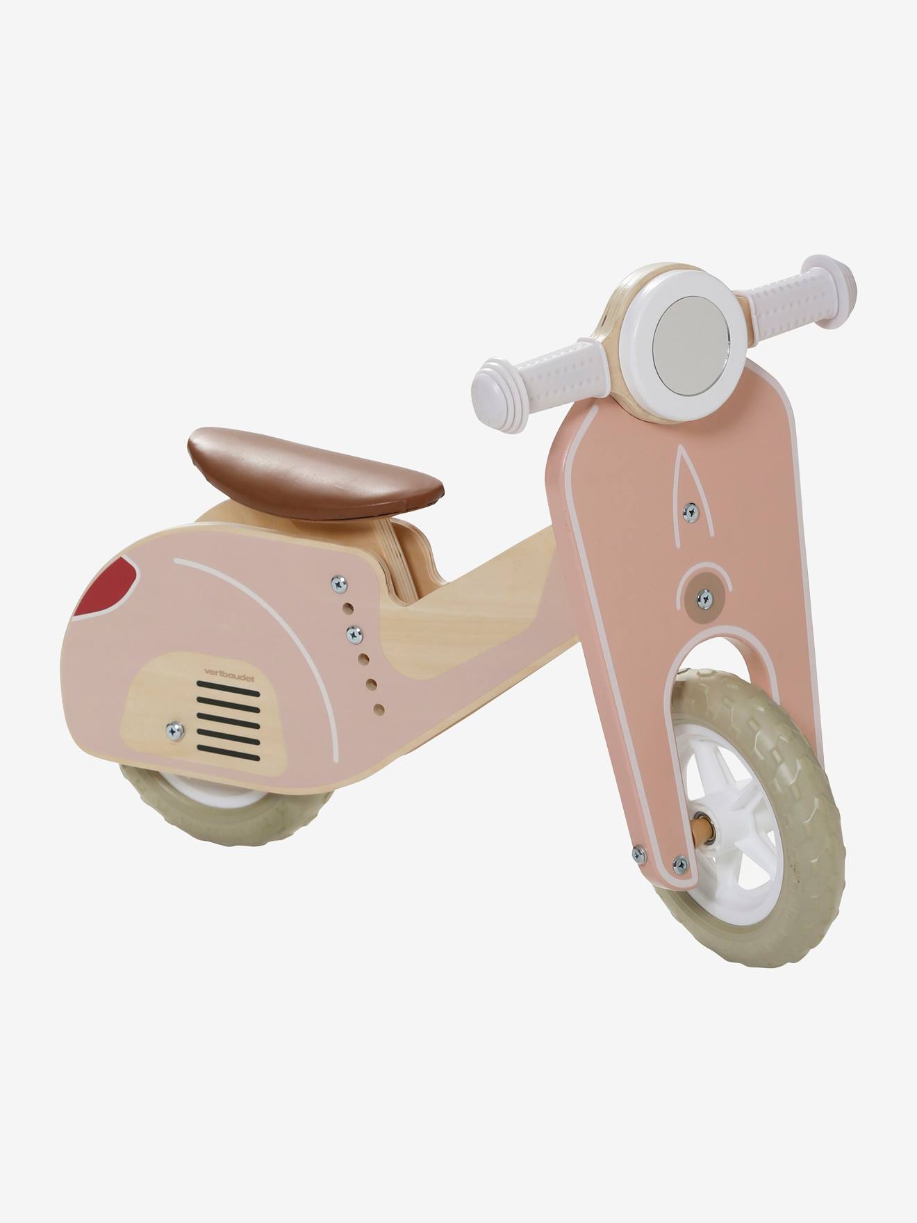 Scooter draisine de madeira FSC® lisa verde-médio com motivos