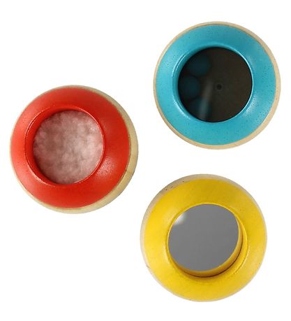 PlanToys Sinneskugeln - 3 st. - Rot/Gelb/Blau
