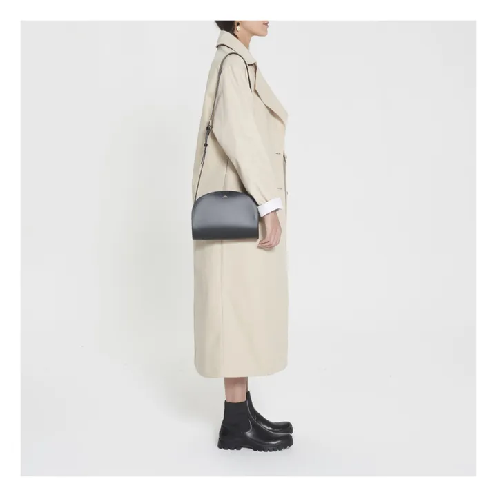 A.P.C. Sac Demi Lune Cuir Lisse | Noir