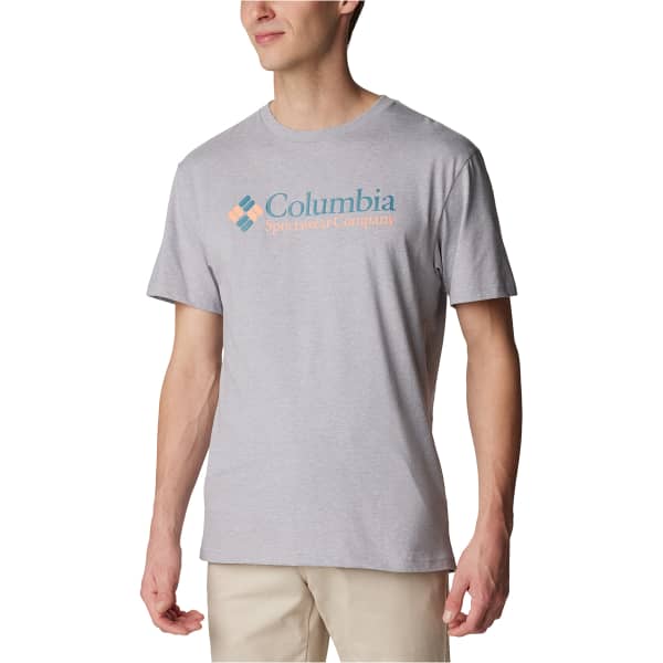 T-shirt COLUMBIA CSC BASIC LOGO TEE COLUMBIA GREY HEATHER/CSC RETRO LOGO