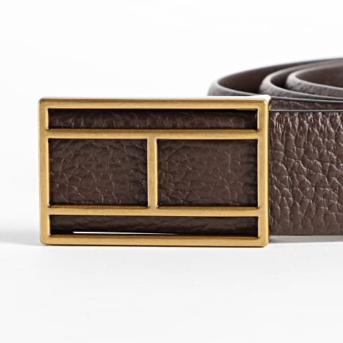 Ceinture Flag Logo 0332 Marron