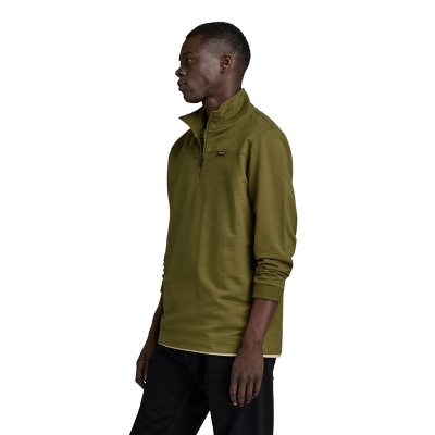 Sweatshirt zippé homme Half Zip Tweeter VERT G-STAR