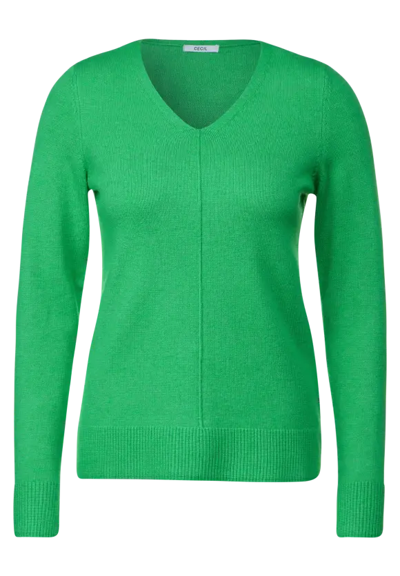 Cosy Strickpullover - celery green melange