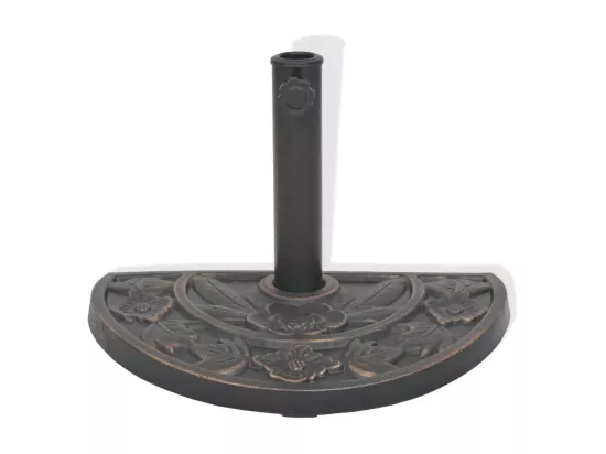 Socle de parasol en résine demi-cercle Bronze 9 kg