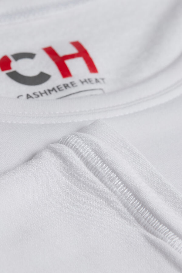 Camiseta de manga comprida em modal e cashmere