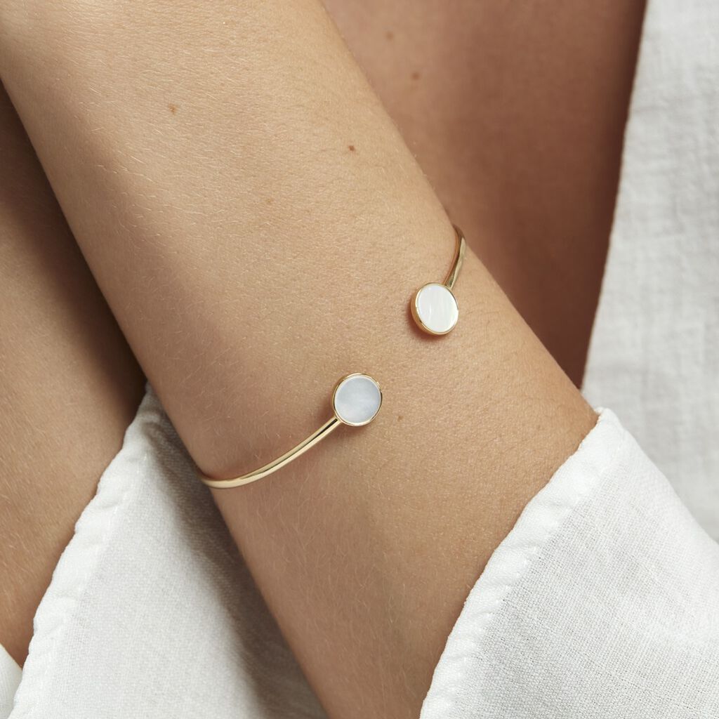 Bracelet Jonc Heida Or Jaune Nacre