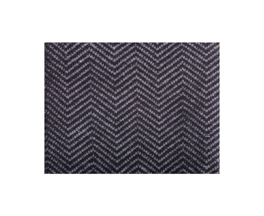 Chaussettes homme épaisses coton motif chevrons Noir et Gris