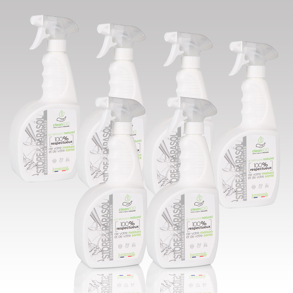 Nettoyant liquide spécial parasol - sprayer - 750ml - ecologique et hypoallergénique - stores, parasols, bâches, tentes, tissus - x6