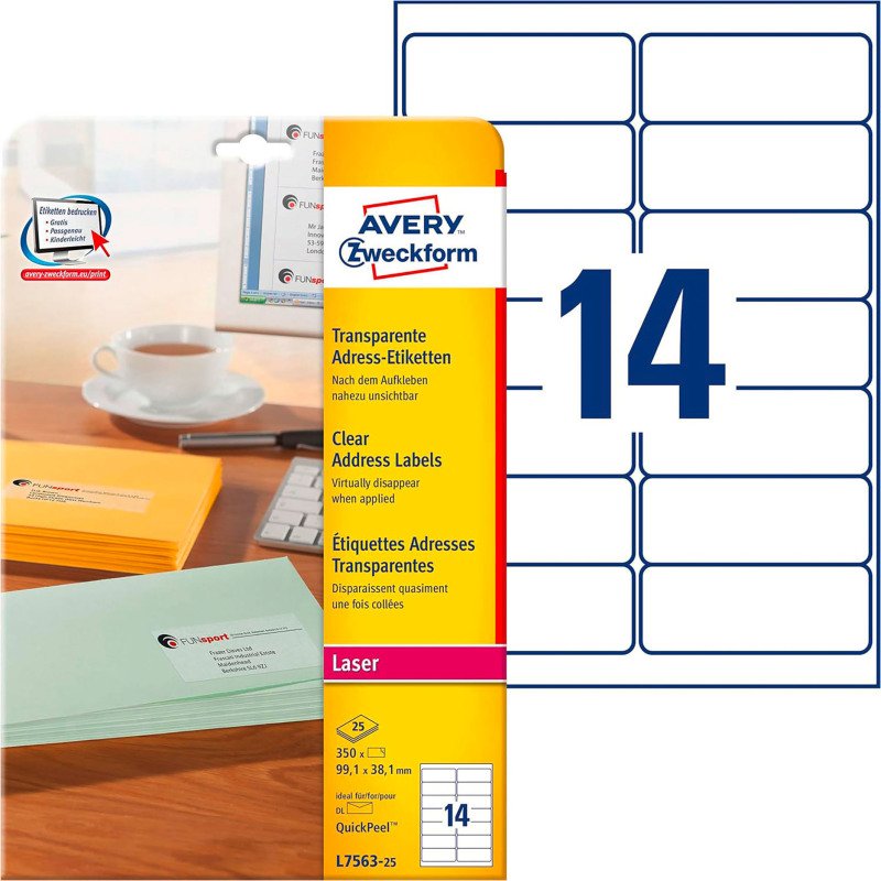 Etiquette d'adresse, 99,1 x 38,1 mm