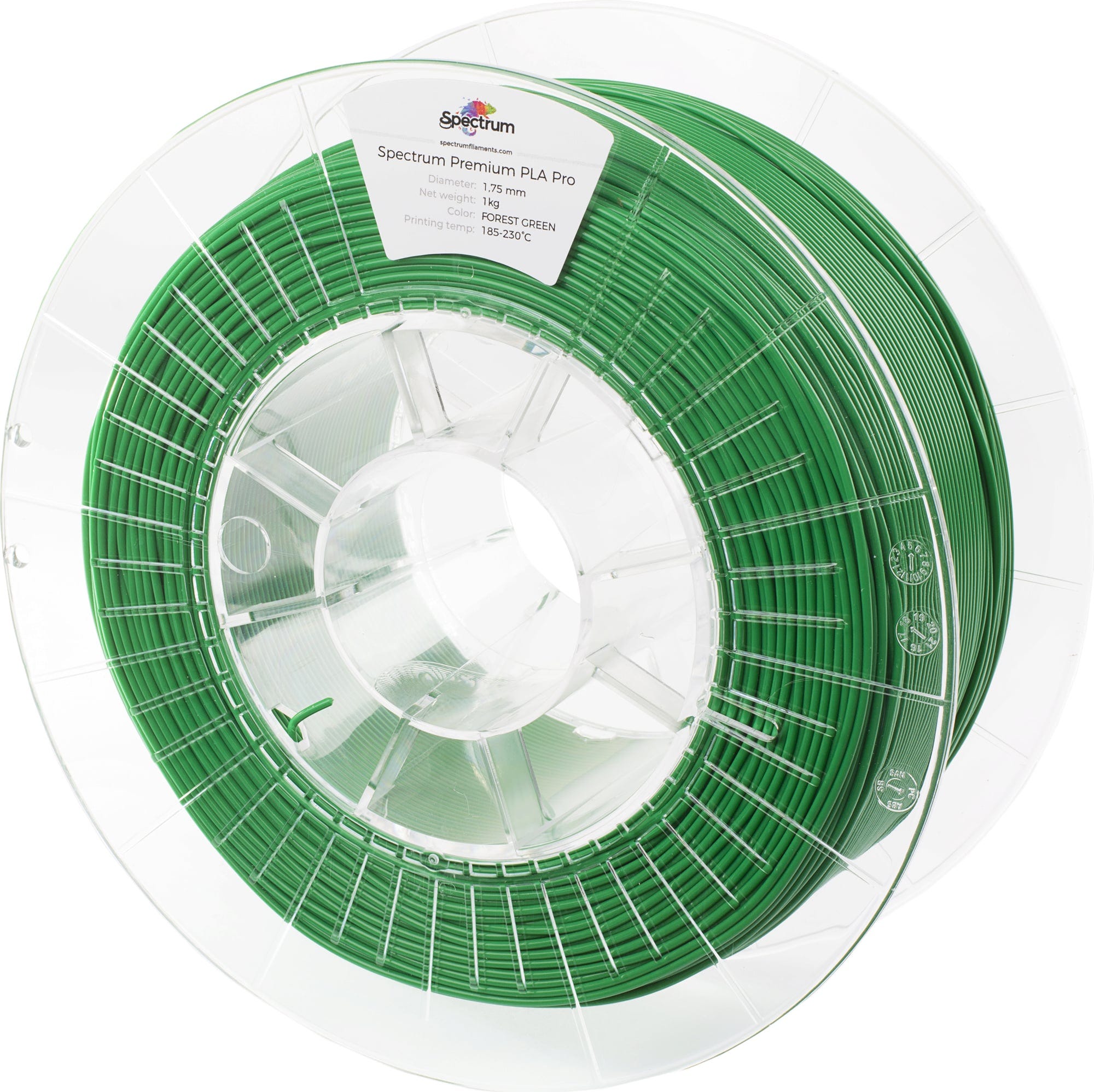 Spectrum  PLA Pro Forest Green, 1,75 mm / 1000 g    Haltbares und schlagfestes PLA Filament in Forest Green