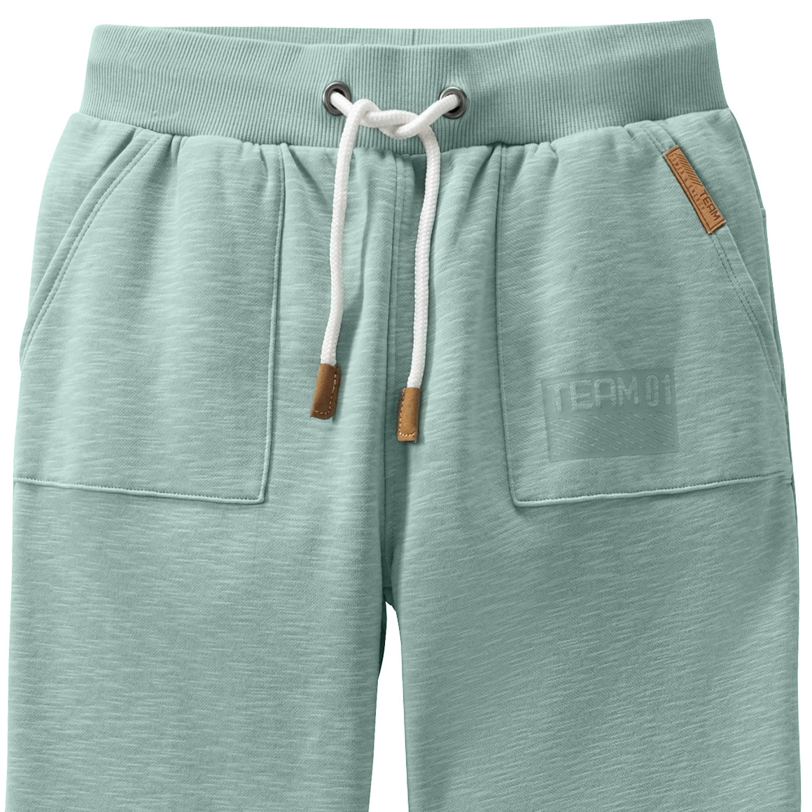 Yigga Jungen Jogginghose mit Flammgarn salbei