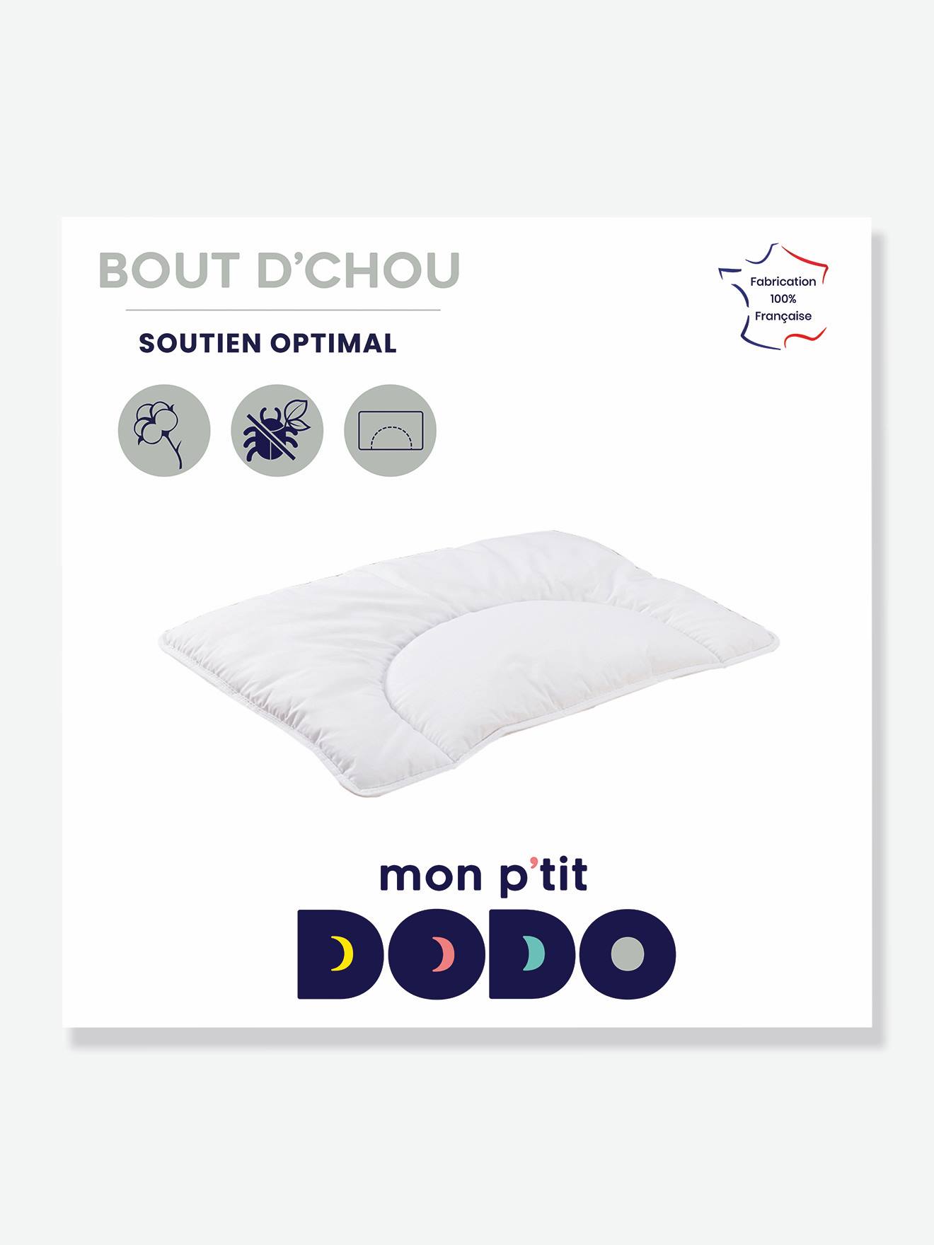Travesseiro leve Bout d'Chou Mon P'tit DODO com tratamento ProNeem®, branco claro, macio