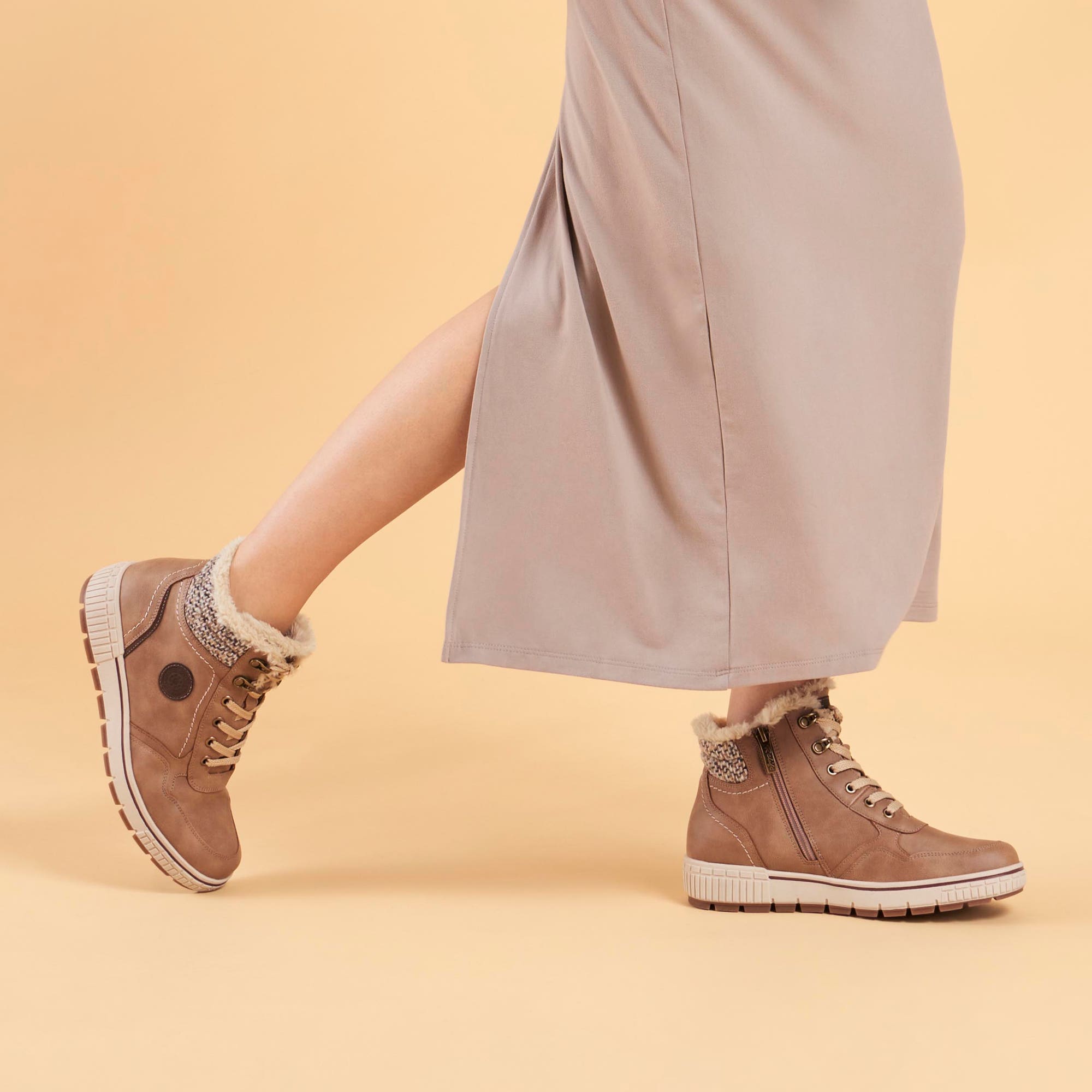 Bottines à lacets Femme taupe