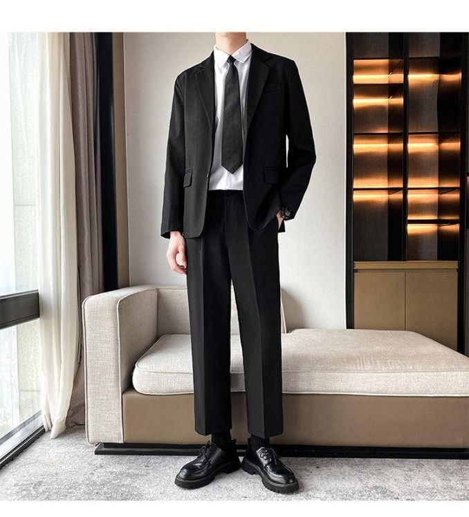 Bay Go Mall - Mid Rise Plain Straight Leg Dress Pants