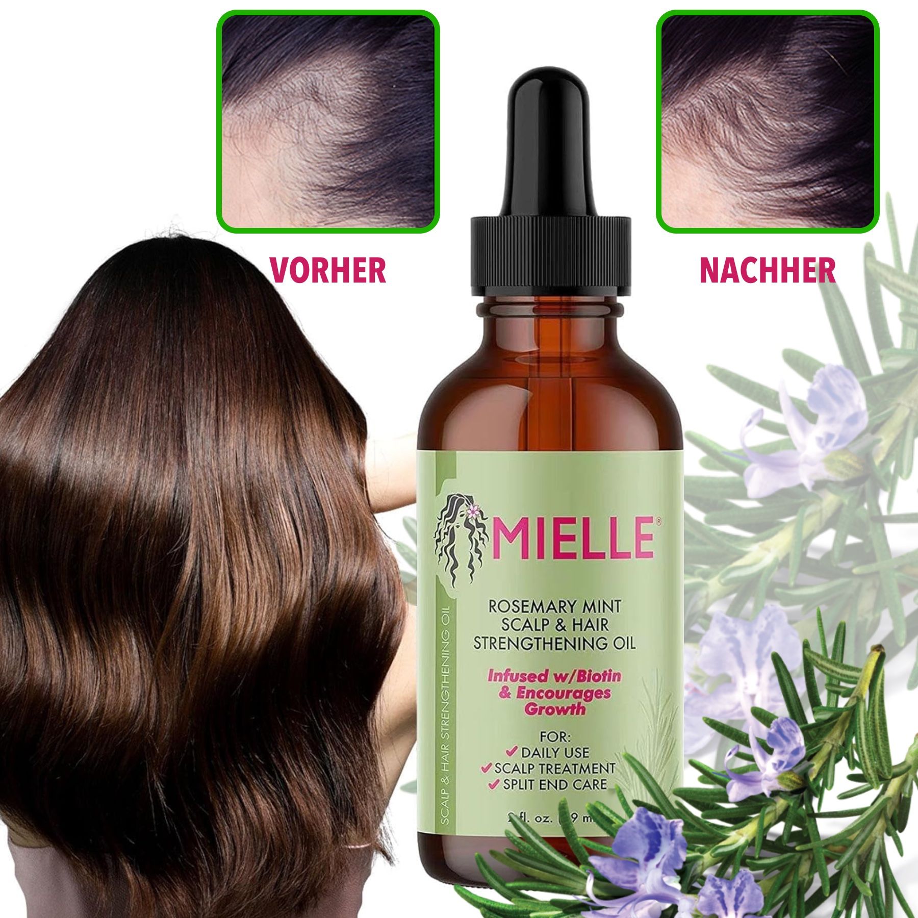 Mielle Organics Rosmarinöl Haaröl für Haarpflege und Haarwachtstum