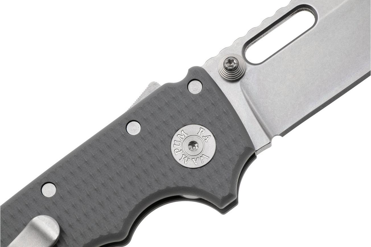 Demko MG AD20 Shark-Lock, Stonewashed MagnaCut Clip Point, MGAD20-MAG-GRY-G10, Grey G10 zakmes