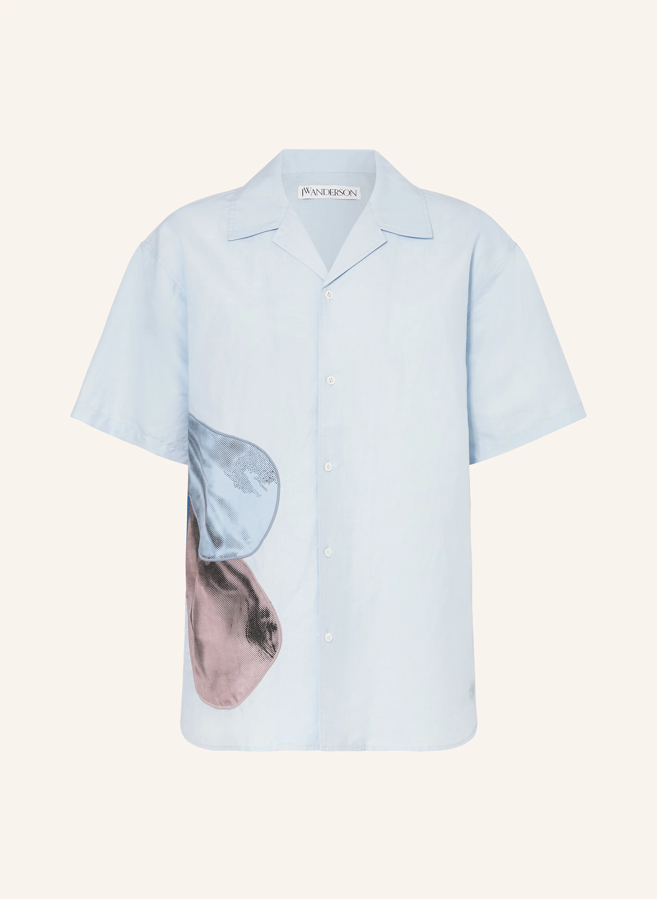 JW ANDERSON Resorthemd Comfort Fit mit Leinen