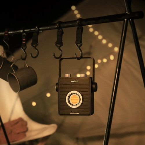 2in1 13500mAh Tragbare Outdoor Camping Taschenlampe USB C Powerbank Ladegerät - Schwarz