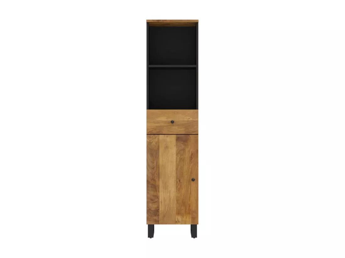 Armoire de salle de bain 38x33x160 cm bois massif de manguier