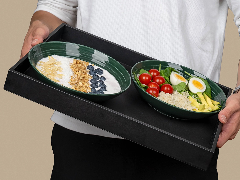 Silwy ⌀21 cm set van 2 magneet-porseleinen kommen - Green