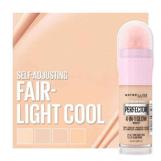 Maybelline Instant Perfector 4-in-1 Glow Makeup Foundation, 0.5 Fair Light Cool