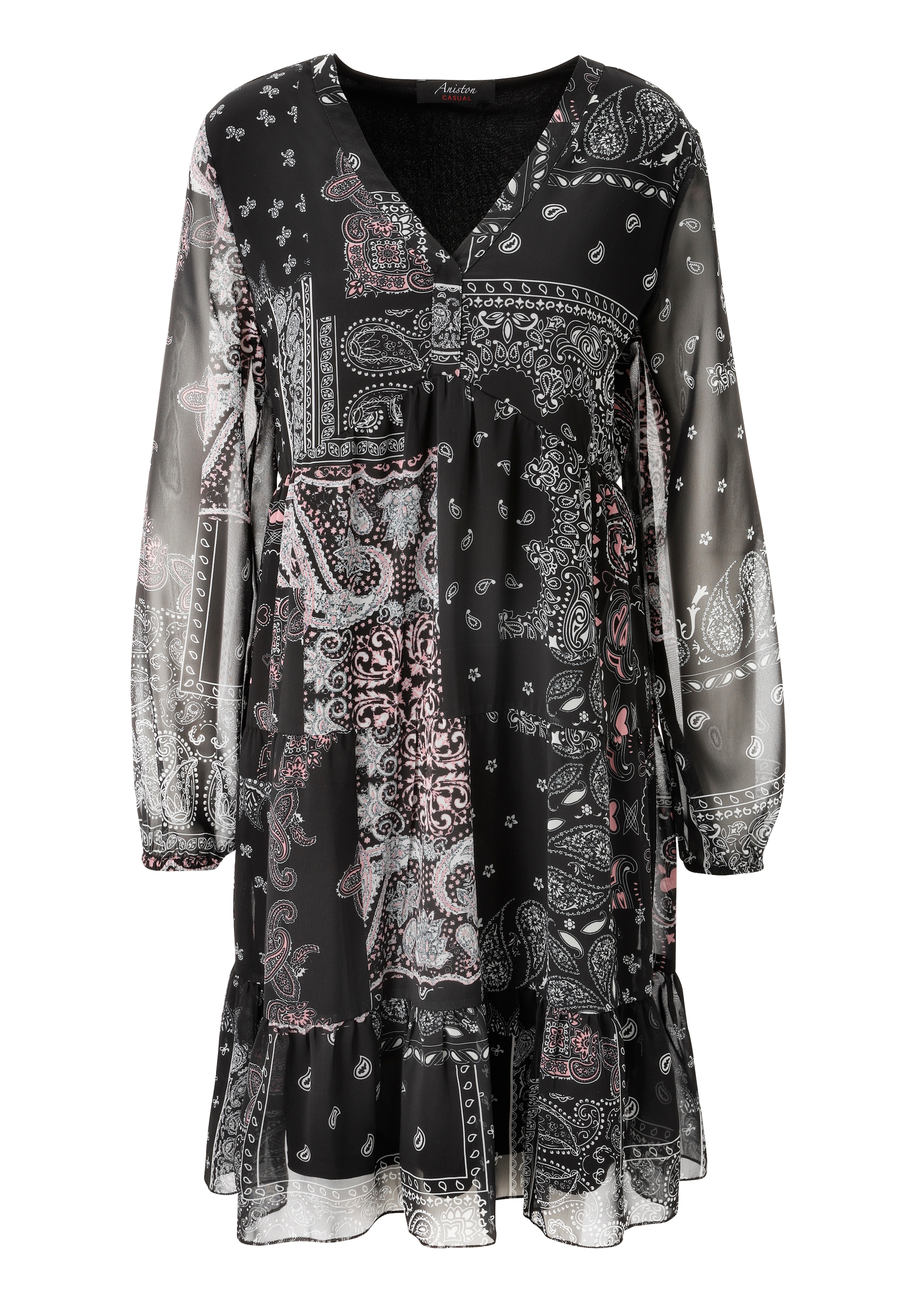 Aniston CASUAL Tunikakleid im fantasievollen Paisley-Muster-Mix - NEUE KOLLEKTION