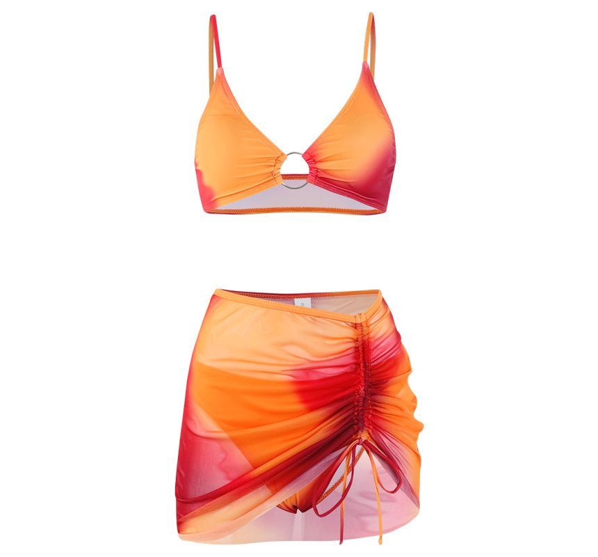 Salanghae - Set: Tie Dye Bikini Top + Broekje + Zwemrok