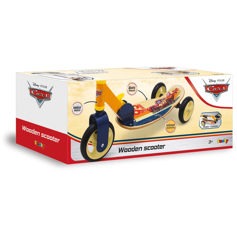 Smoby Cars Wooden Scooter, 3 Räder