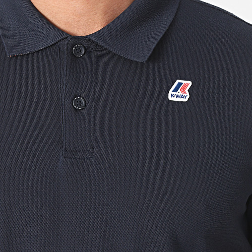 Polo Manches Courtes Vincent Contrast Stretch K008J50 Bleu Marine