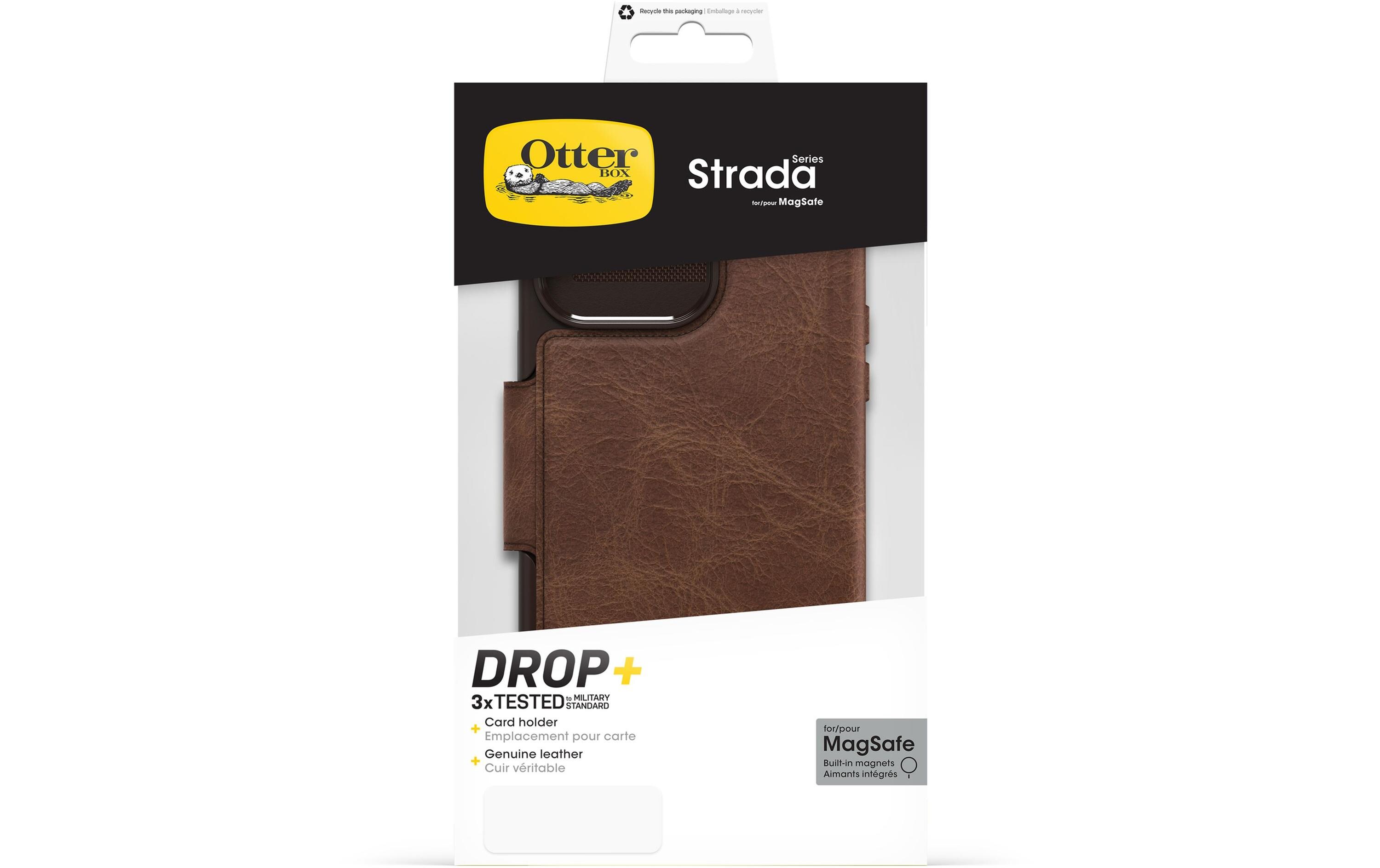 Book Cover Strada iPhone 15 Pro Max BraunSchutzhülle für das Apple iPhone 15 Pro Max