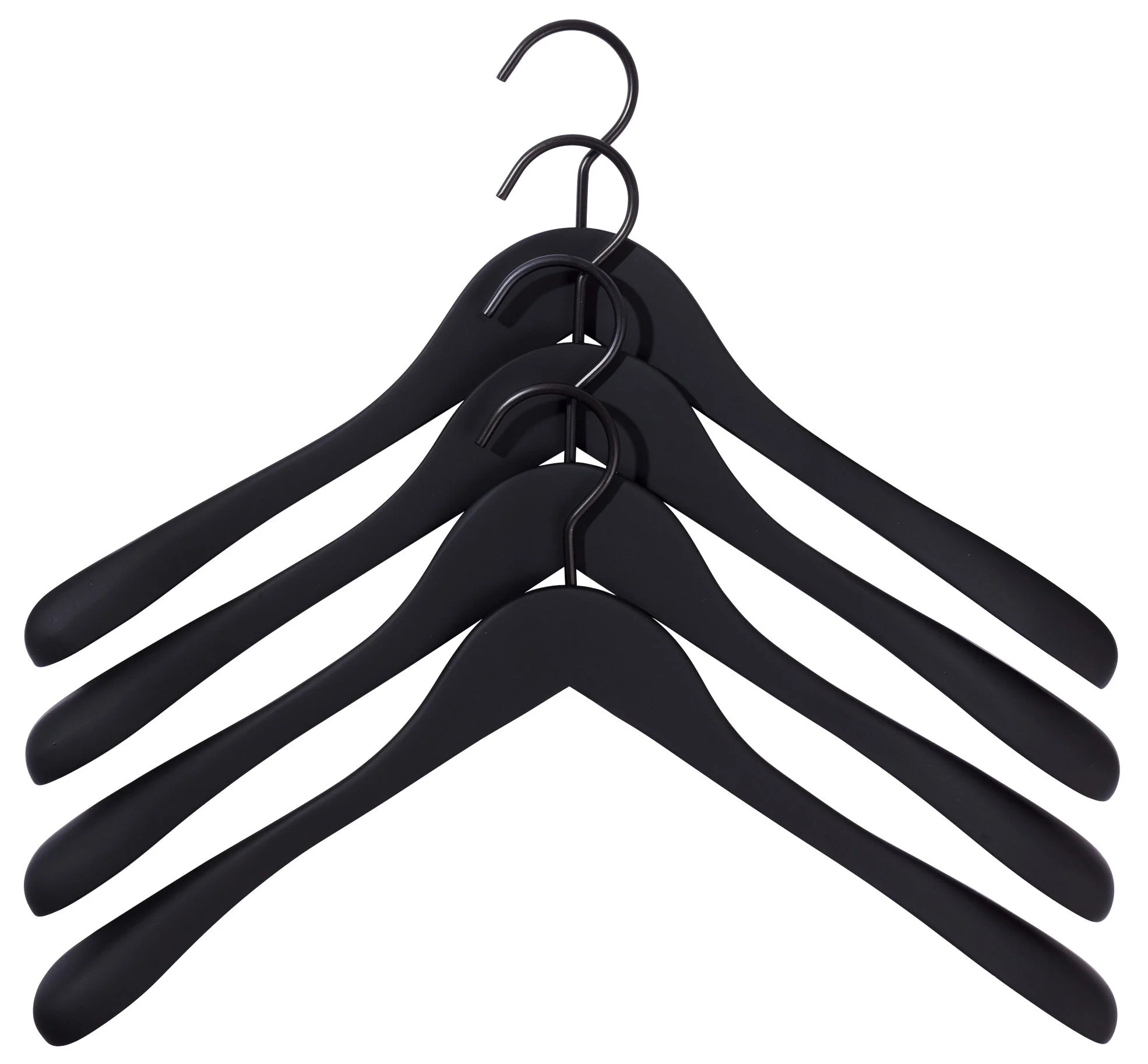 SOFT COAT - Cintre bois | Noir