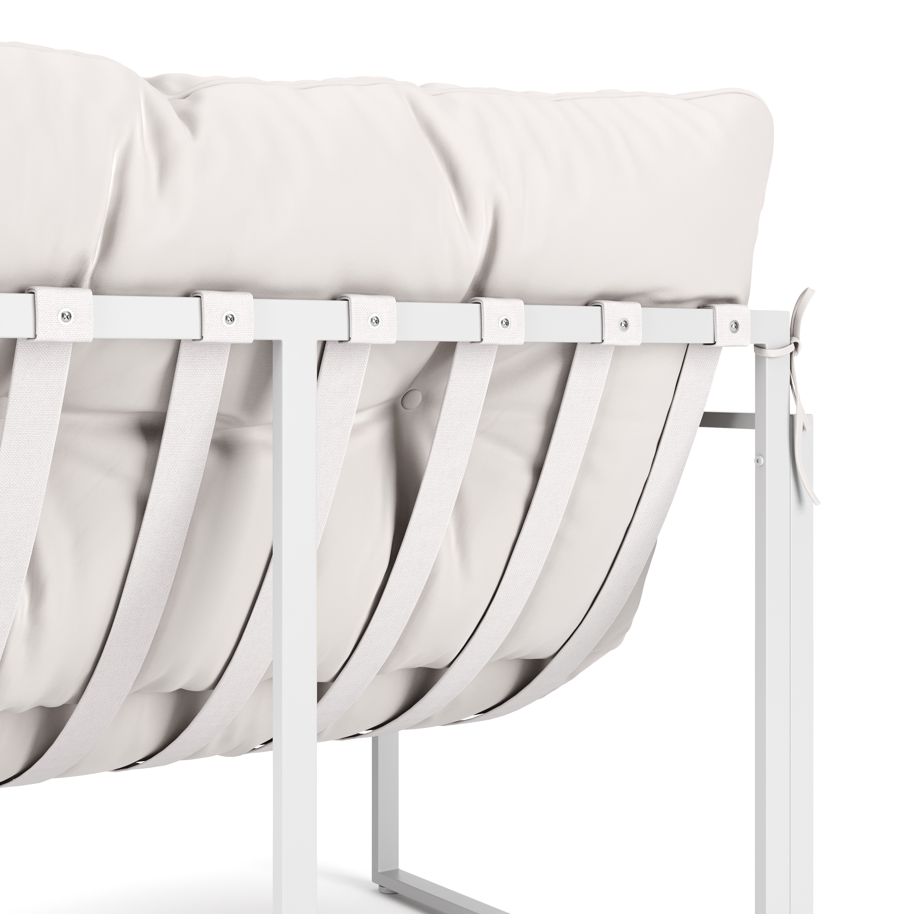 Gartenmöbel Set DELANO 3-teilig weiss