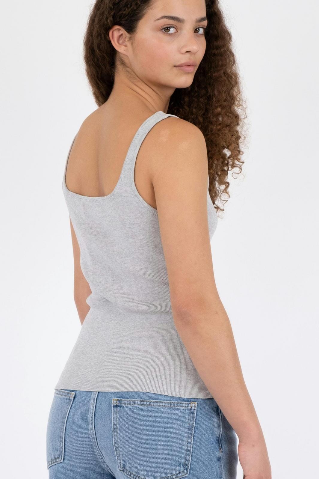 Neo Noir Hanora Knit Top light grey melange