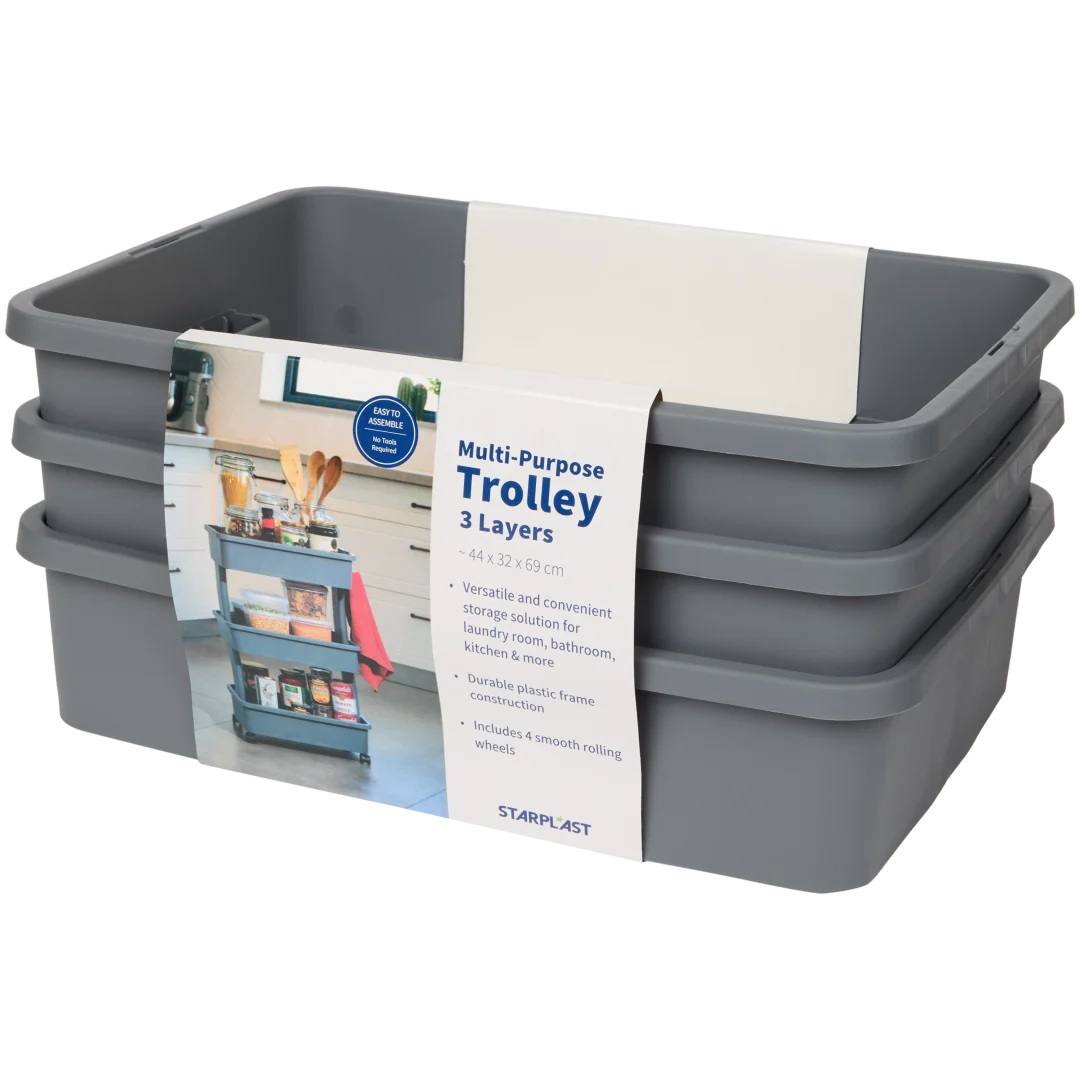 Starplast multifunctionele trolley 44 x 32 x 69 cm | diverse kleuren