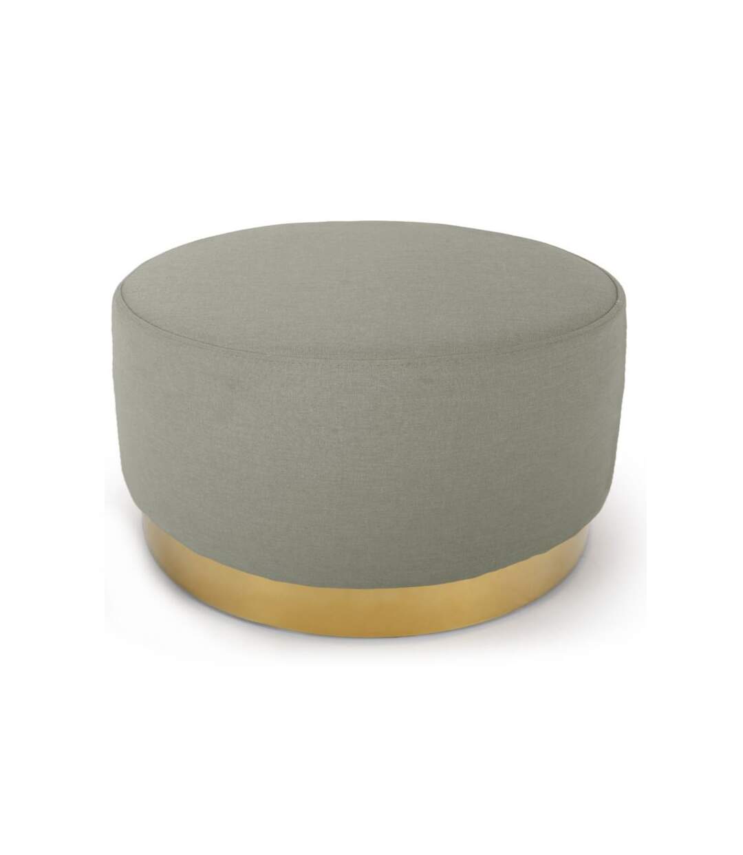 Paris Prix - Pouf Rond En Velours Design minnie 75cm Beige