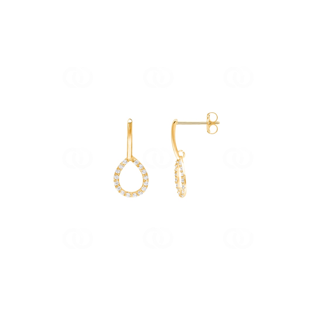 Ohrhänger 750/18 K Gelbgold mit Zirkonia