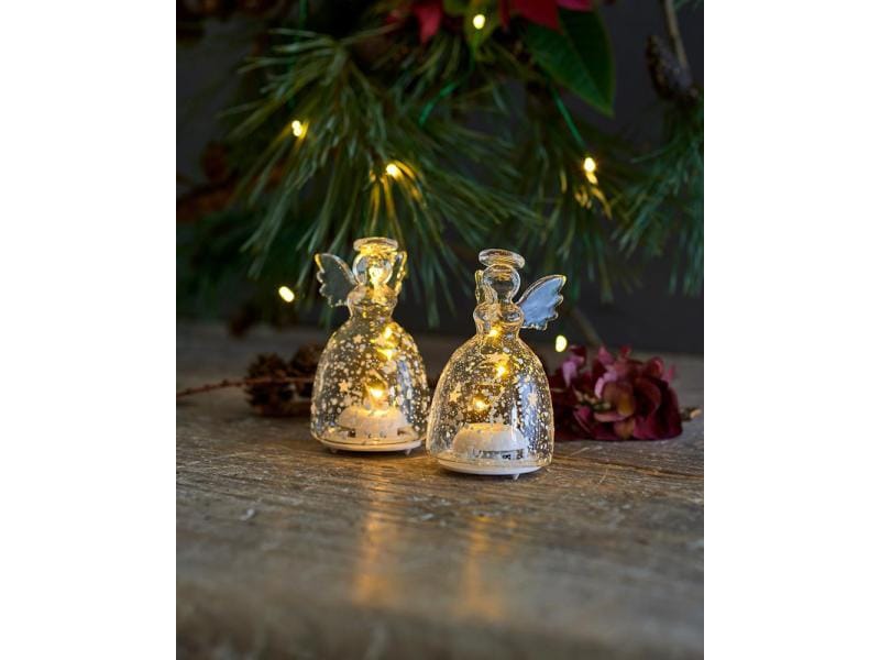 Sirius Tischdeko Romantic Engel, 2er Set, 9 cm LED Tischdeko