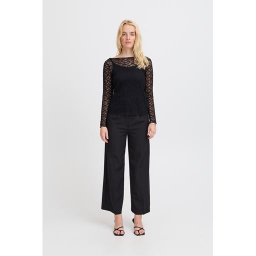 Ichi Perla Bluse, Black, L