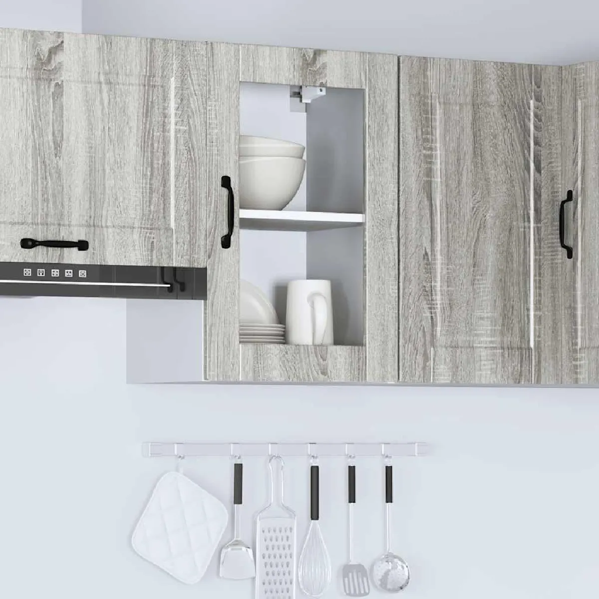 vidaXL Armoire murale cuisine verre Porto Sonoma