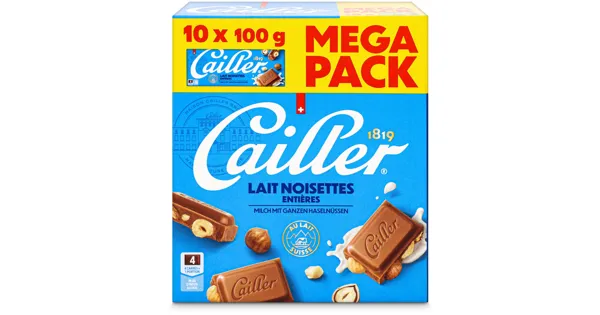 Cailler Tafeln Milch-Nuss 10x100g