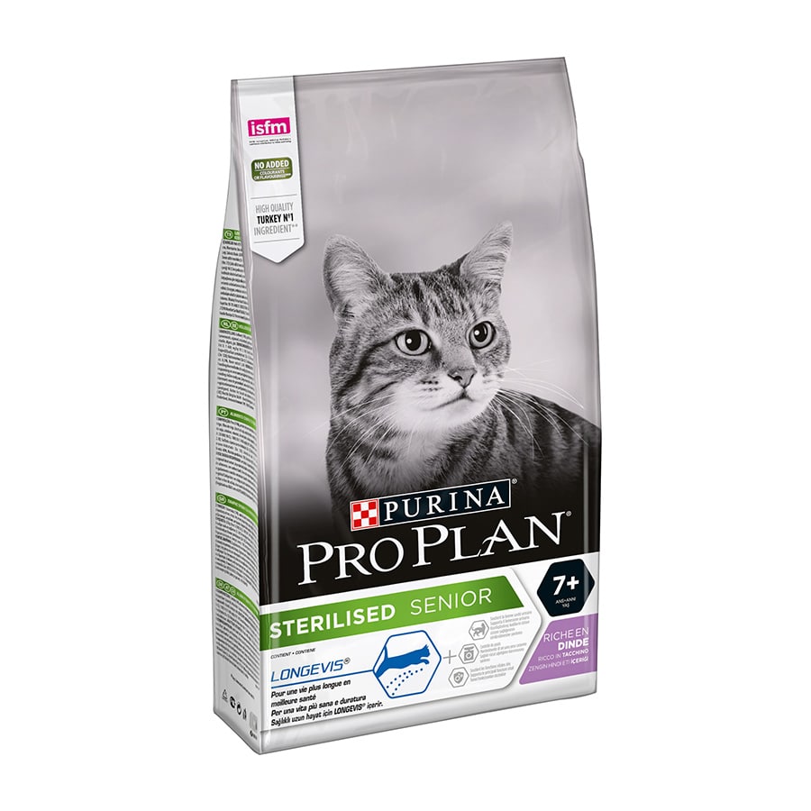 Pro Plan Senior Ração Esterilizada de Peru para Gatos