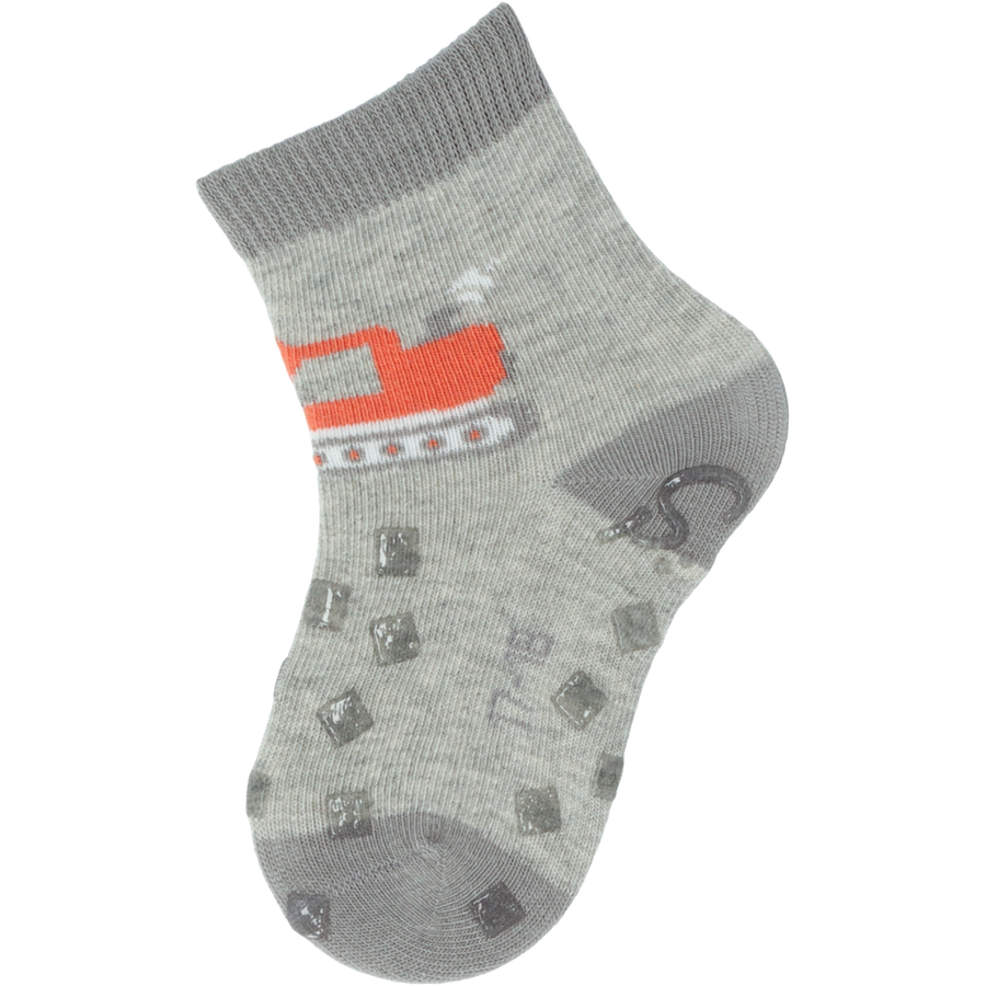 Sterntaler ABS-Krabbelsocken DP Bagger hellgrau mel.