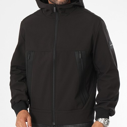 Veste Zippée Capuche Recycled Softshell 1026 Noir