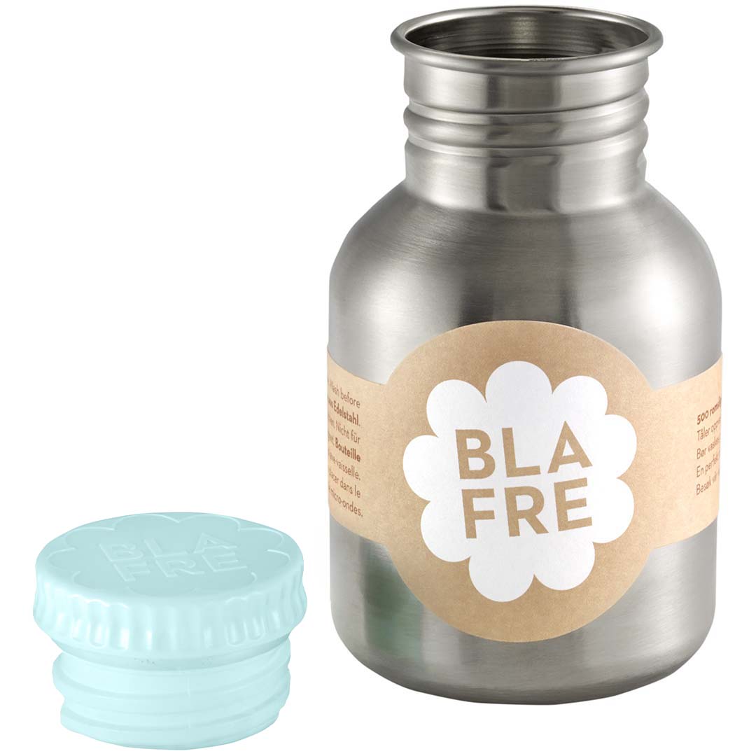 Blafre rvs drinkfles lichtblauw - 300ml
