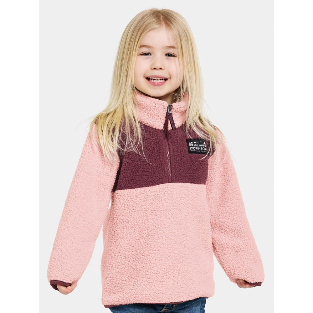 Køb Didriksons Dusty Pink Gosig Kids Halfzip Fleece Jakke | Luksusbaby