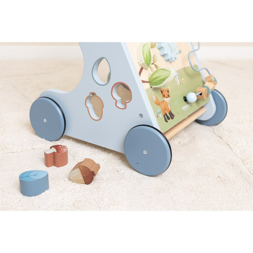 Køb Little Dutch Forest Friends Blue Multi-Aktivitets Gåvogn