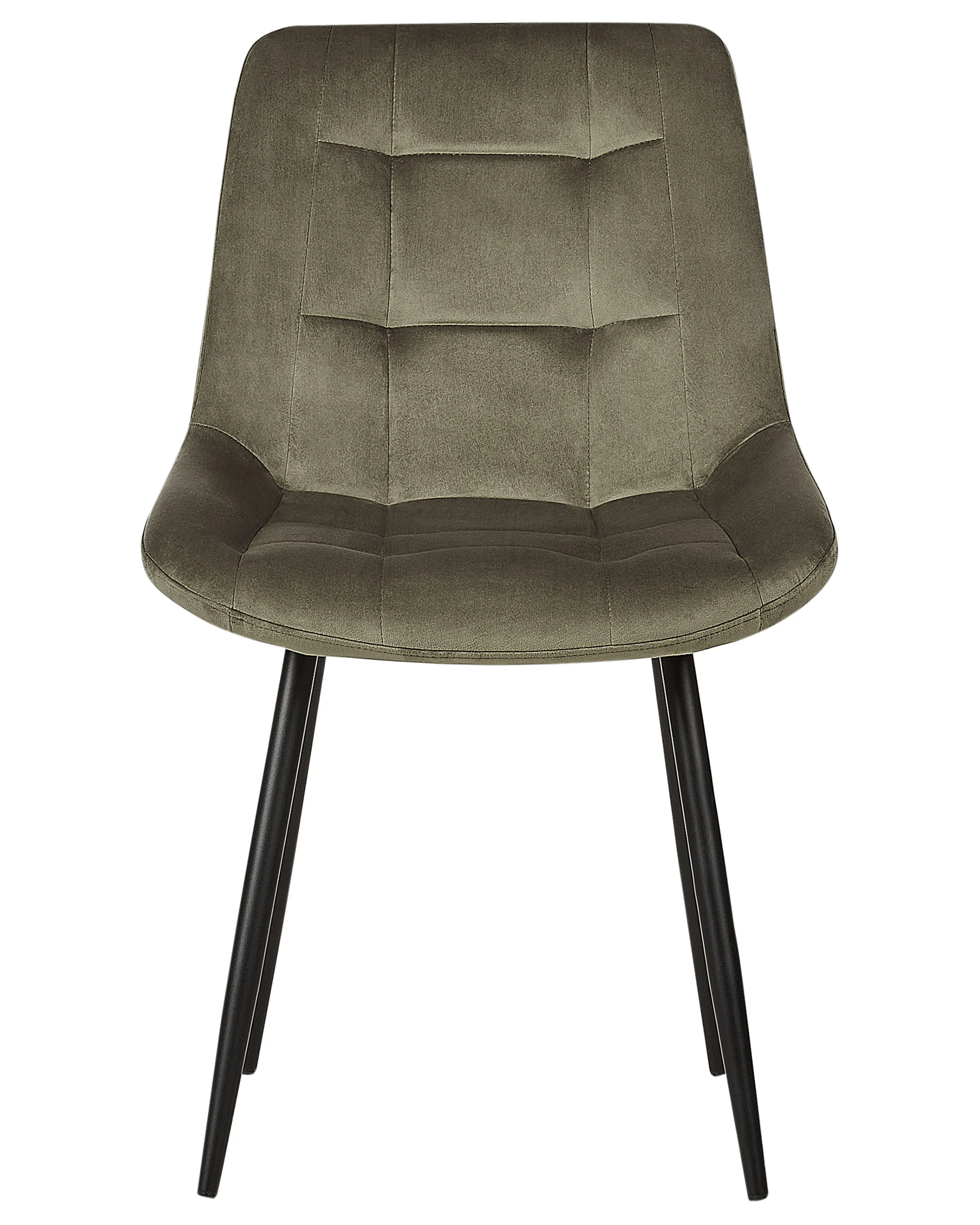 Set van 2 eetkamerstoelen MELROSE Fluweel Olijfgroen